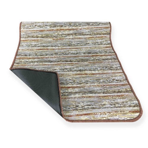 TAPPETO CUCINA gommato ANTISCIVOLO STRIPE MARRONE