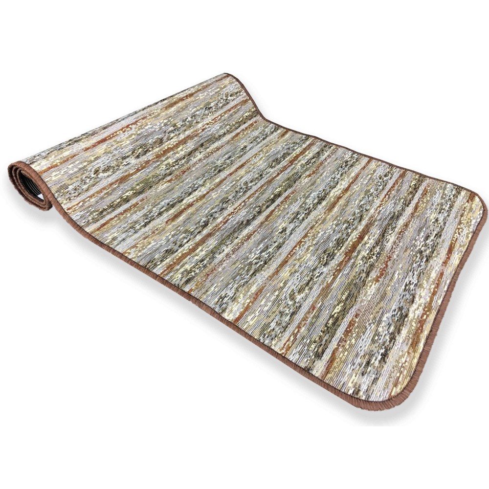 ALFOMBRA DE COCINA GOMA ANTIDESLIZANTE RAYA MARRÓN