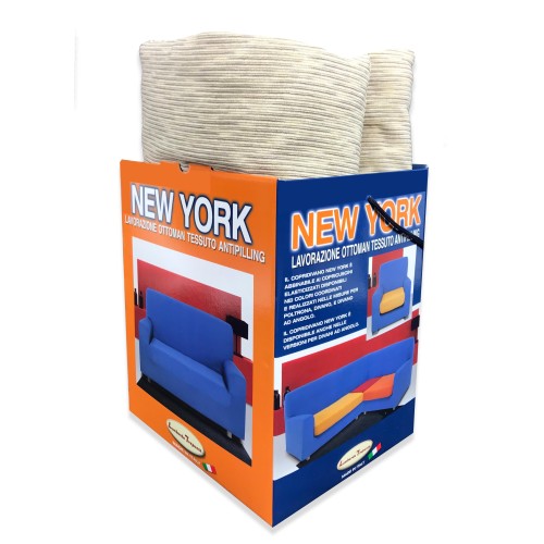 New York Fashion Haselnuss Melange Stretch Sofa Bezug, kratzfest, Sofas mit Armlehnen, Universalbezug, Made in Italy