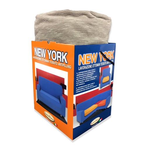 New York Fashion Funda de Sofá Cuerda Elástica, Anti-arañazos, para Sofás con Reposabrazos, Funda de Sofá Universal, Made in Ita