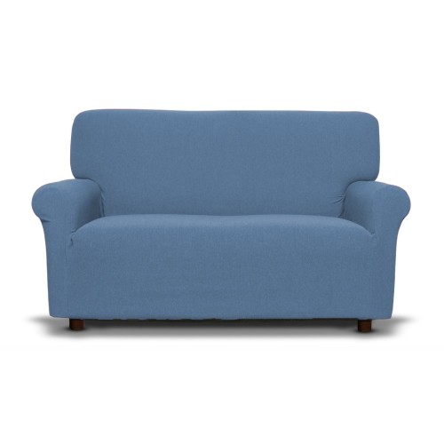 New York Hellblauer Stretch-Sofabezug, kratzfest, für Sofas mit Armlehnen, universeller Sofabezug, Made in Italy