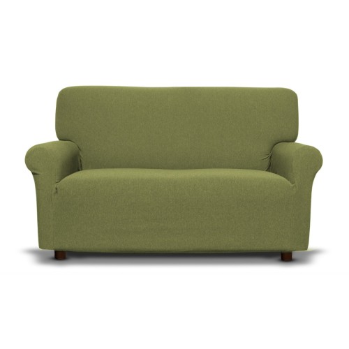Copridivano New York Verde Kiwi Elasticizzato, Antigraffio, per Divani con Braccioli, Telo Divano Universale, Made in Italy