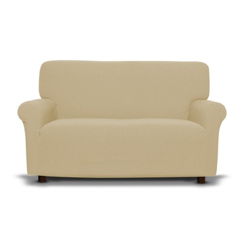 New York Stretch Melange Haselnuss Sofabezug, kratzfest, für Sofas mit Armlehnen, Universalbezug, Made in Italy