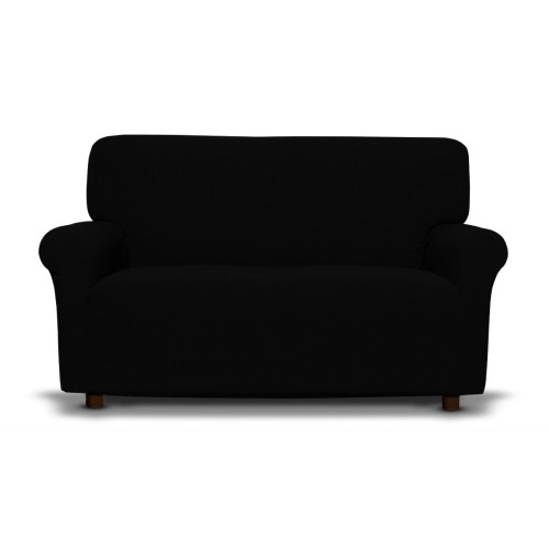 Housse de canapé extensible noire, anti-rayures, pour canapés avec accoudoirs, housse de canapé universelle, fabriquée en Italie