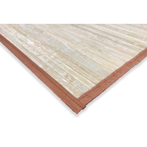 KITCHEN RUG IN VINTAGE BAMBOO WOOD PLAIN BEIGE