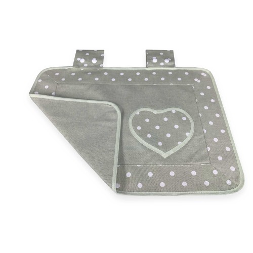 TAPA DEL HORNO TAPA DEL HORNO EN TELA DE LUNARES BLANCOS