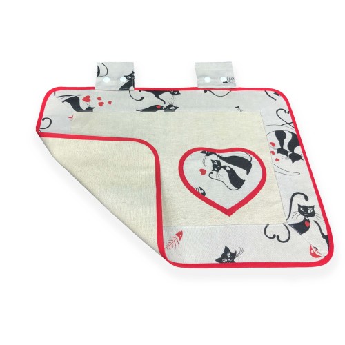 TAPA DEL HORNO TAPA DEL HORNO EN TELA DE GATO NEGRA