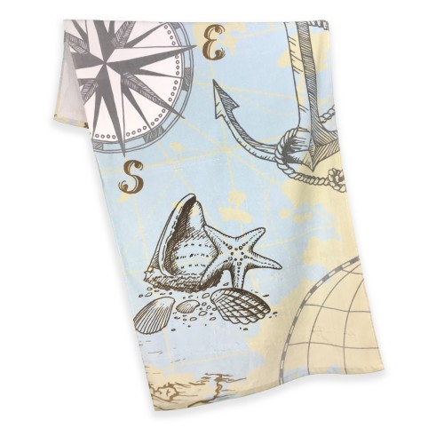 PHOTO BEACH TOWEL IN TERRY CLOTH LARGE CM.86x160 CARDINAL POINTS