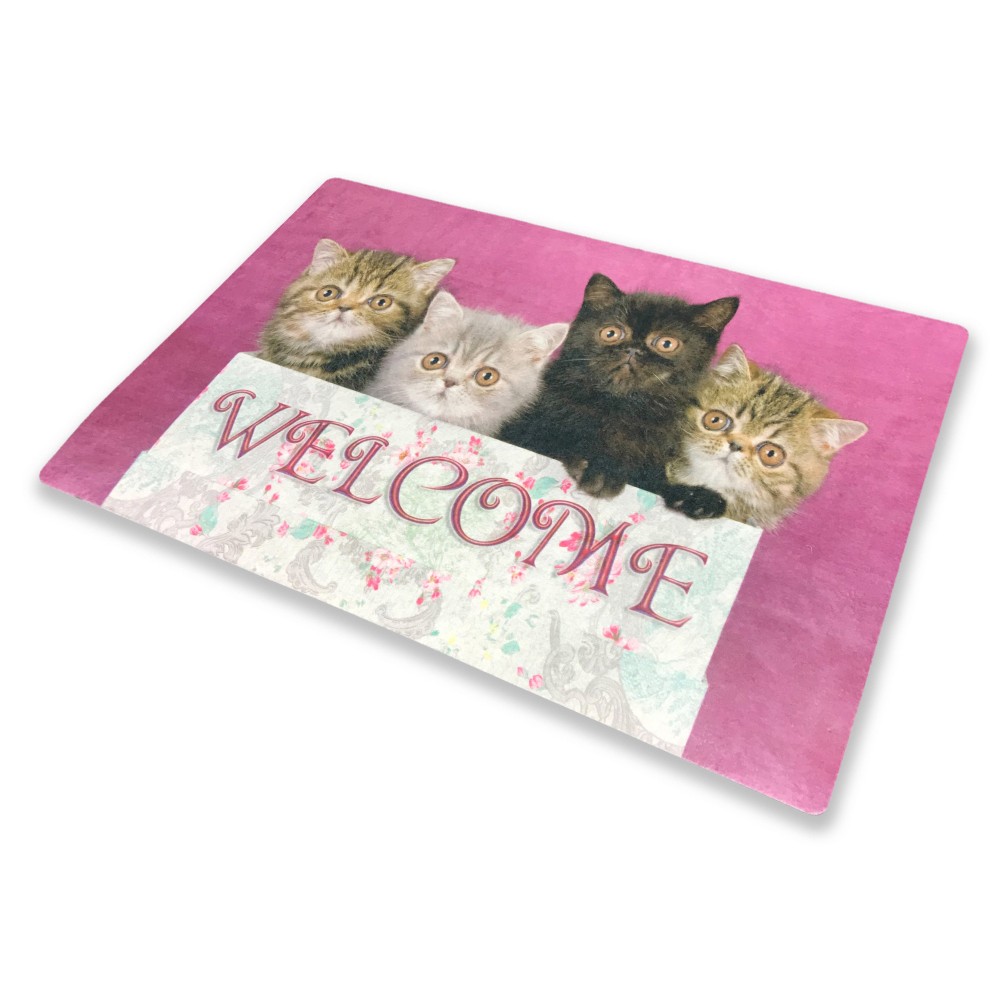 TAPIS PAILLASSON NUMÉRIQUE DE BIENVENUE CM.40X60 CHATS CHATONS