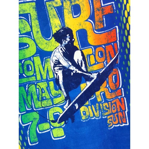 FOTO TOALLA DE PLAYA EN ESPONJA TAMAÑO GRANDE CM.86x160 RECOPILACIÓN DE SURF