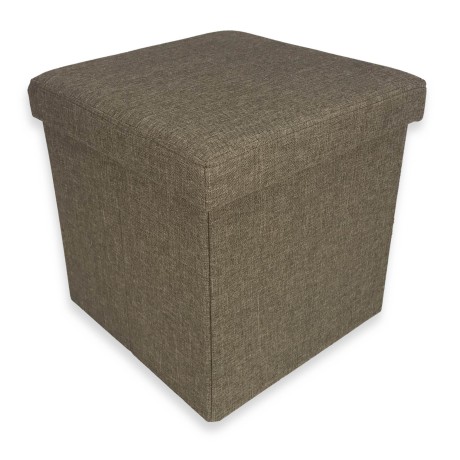 POUF CONTAINER MARCHEPIED TISSÉ TAYLOR TAUPE