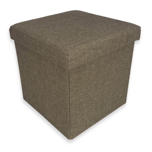 FOOTREST POUF IN TAUPE TAYLOR FABRIC