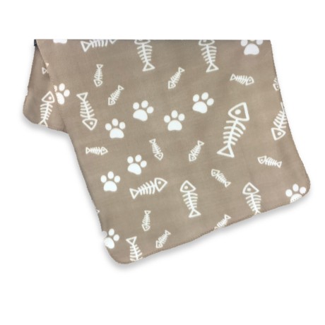 PLAID POLAIRE POUR ANIMAUX de compagnie les ANIMAUX de compagnie cm. 80x120 BEIGE