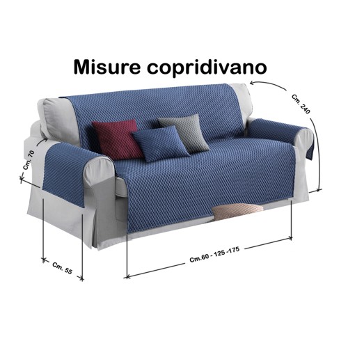 Couverture de canapé BL SALVADIVANO BULLES BLEUES POUR LE MASSAGE D'EFFET PAS D'UNE PLANCHE À REPASSER