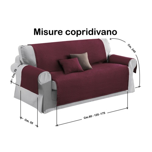 FUNDA DE SOFÁ BX BUBBLES BURDEOS PROTECTOR DE SOFÁ CON EFECTO MASAJE SIN PLANCHA