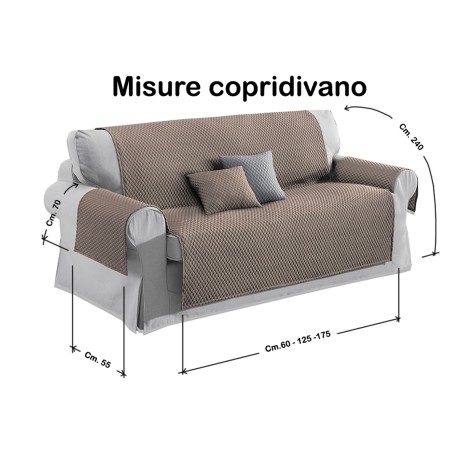 COPRIDIVANO BG SALVADIVANO BUBBLES BEIGE AD EFFETTO MASSAGGIANTE NO STIRO