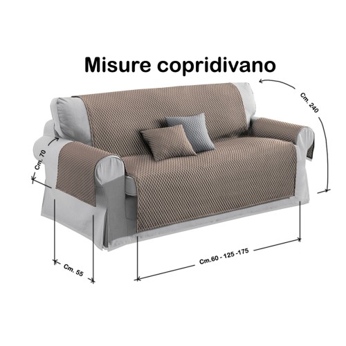 COPRIDIVANO BG SALVADIVANO BUBBLES BEIGE AD EFFETTO MASSAGGIANTE NO STIRO