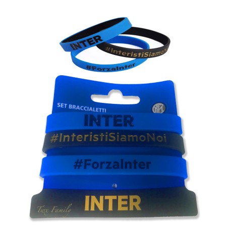 ENSEMBLE DE 3 BRACELETS OFFICIEL DE L'INTER