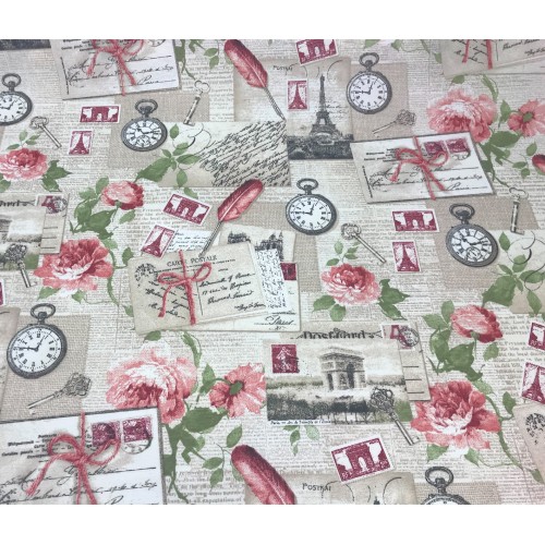 LA NAPPE EST RÉSISTANT AUX TACHES DE RÉSINE TRAITÉE TORINO SHABBY ROSE