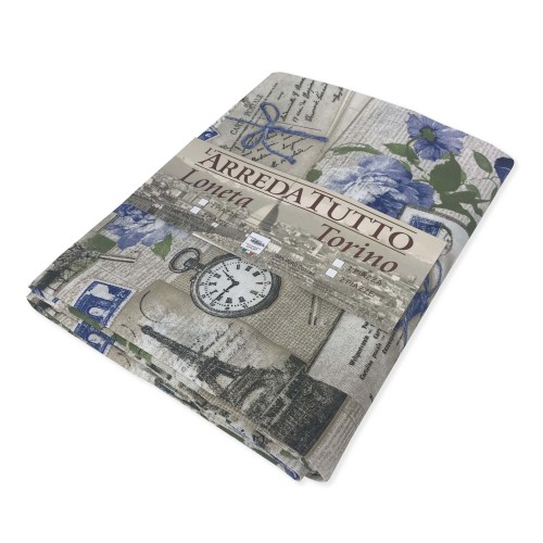 TOWEL FURNISHING COVER GRAN SCARF BEDSPREAD SOFA COVER FABRIC LONETA SHABBY BLUE