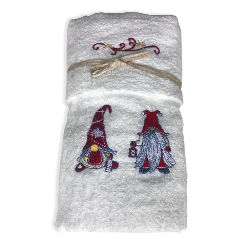 SET Handtücher TIROLO Tyrolean ELFI ELFO weiß aus reiner Baumwolle