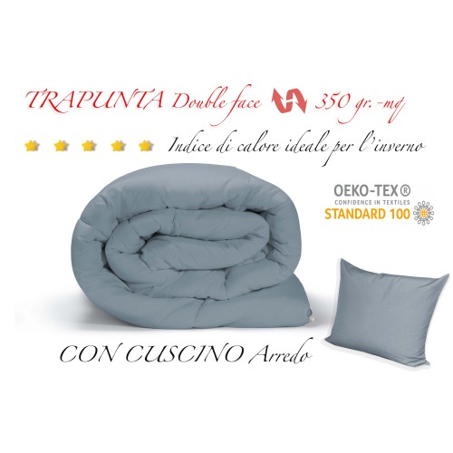 EDREDÓN NR EDREDÓN NR COLOR LISO NEGRO - GRIS doble cara INVIERNO 350 GR.