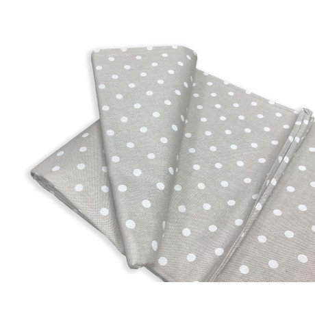 TELO ARREDO COPRITUTTO GRAN FOULARD COPRILETTO COPRIDIVANO  TESSUTO MIROS POIS BIANCO