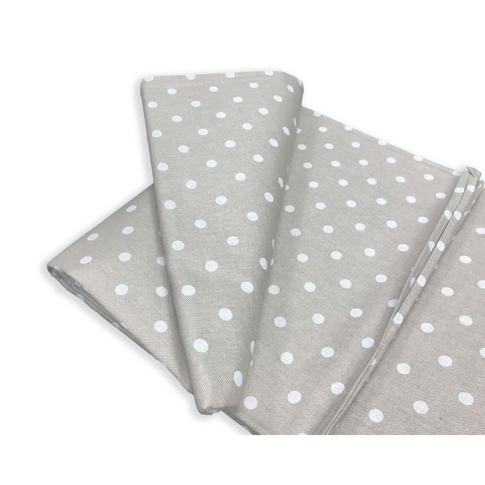TELO ARREDO Copritutto GRAN FOULARD Copriletto COPRIDIVANO Tessuto MIROS POIS BIANCO