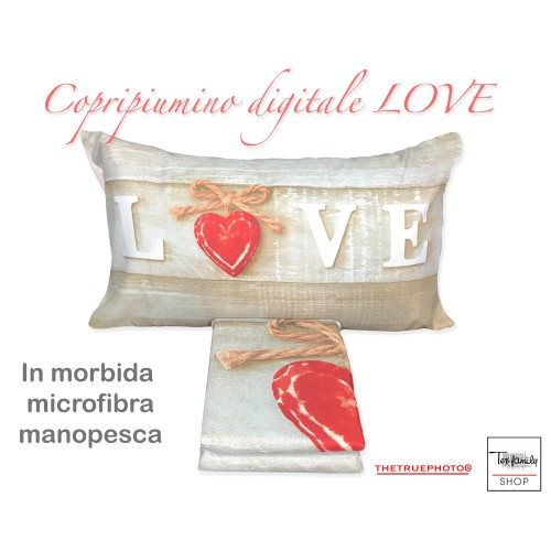 COPRIPIUMINO IMA.TEX FOTOGRAFICO CUORE SHABBY CHIC LOVE