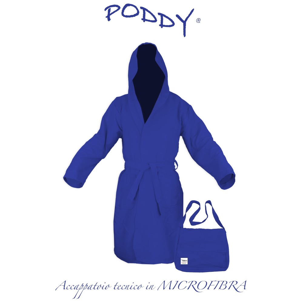 TECHNICAL BATHROBE MICROFIBER PODDY blue