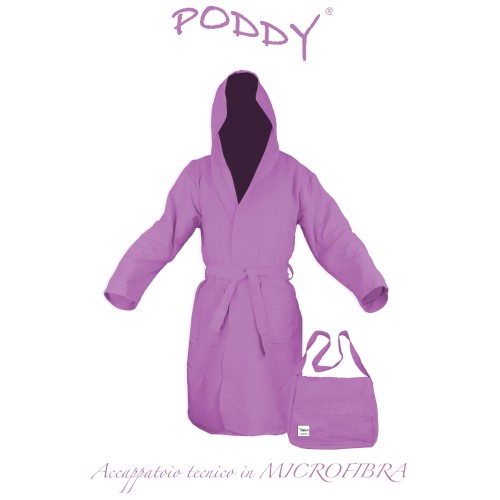 TECHNICAL BATHROBE MICROFIBER PODDY lilac