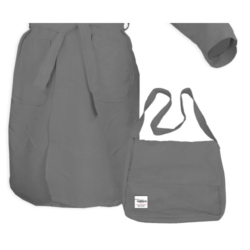 PODDY TECHNICAL BATHROBE IN MICROFIBER gray