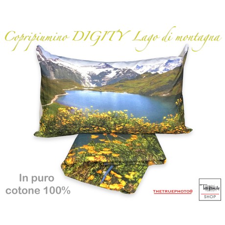 COPRIPIUMINO SERIE DIGITY IN COTONE LAGO DI MONTAGNA