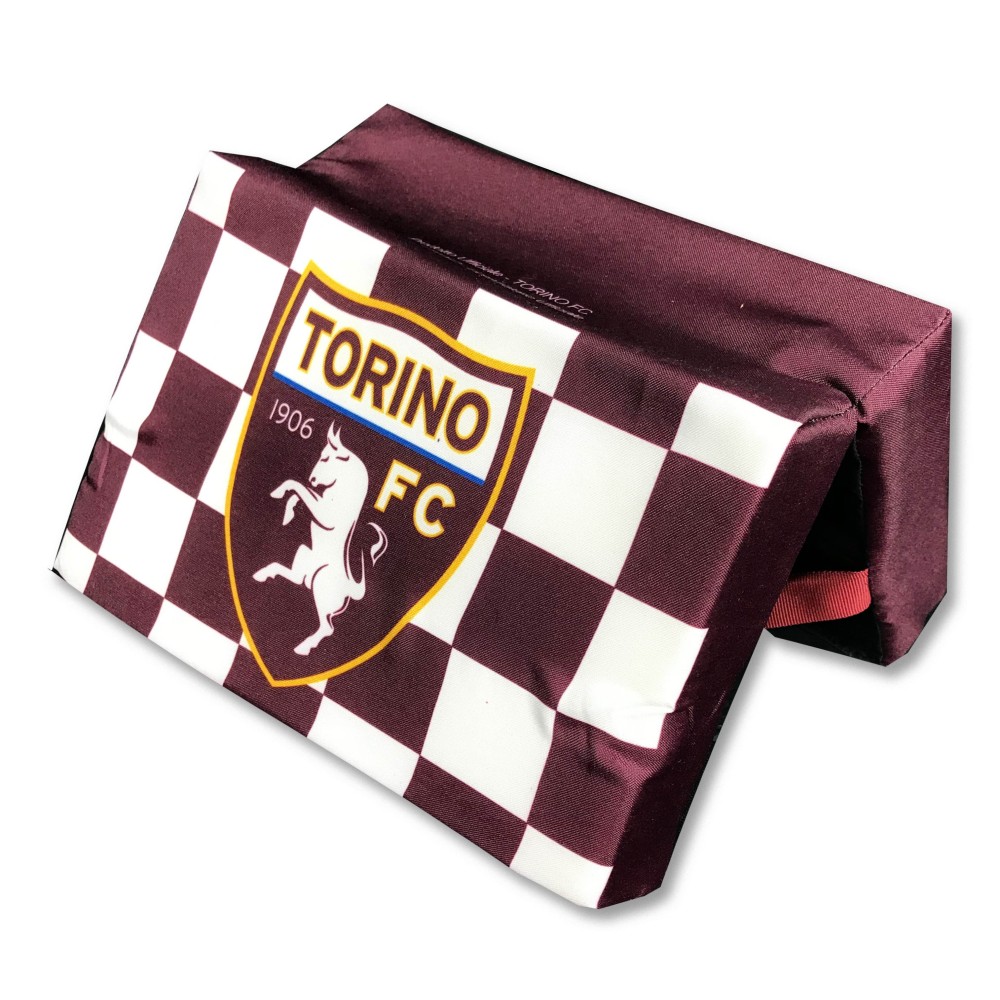 CUSCINO DA STADIO UFFICIALE TORINO FC CALCIO ORIGINALE TORO e cartolina TORINO E