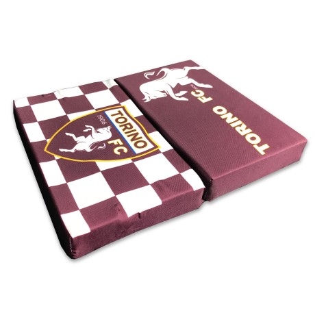 COUSSIN de STADE OFFICIEL TORINO FC FOOTBALL ORIGINAL BULL et de la carte postale de TURIN EST