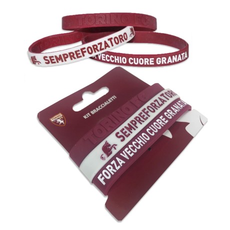 SET 3 BRACCIALETTI UFFICIALI TORINO FC