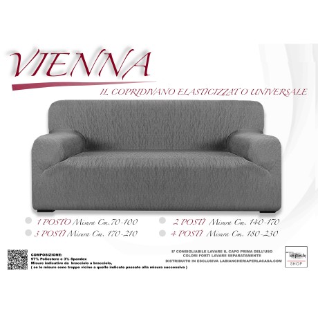 COPRIDIVANO ELASTICIZZATO VIENNA UNIVERSALE GRIGIO