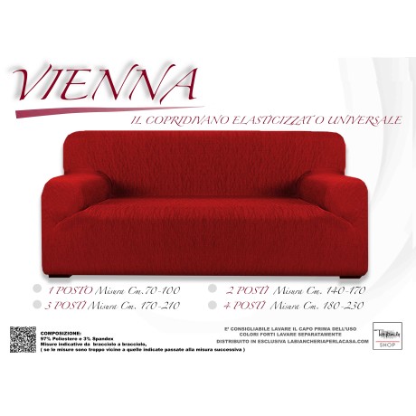 COPRIDIVANO ELASTICIZZATO VIENNA UNIVERSALE BORDEAUX