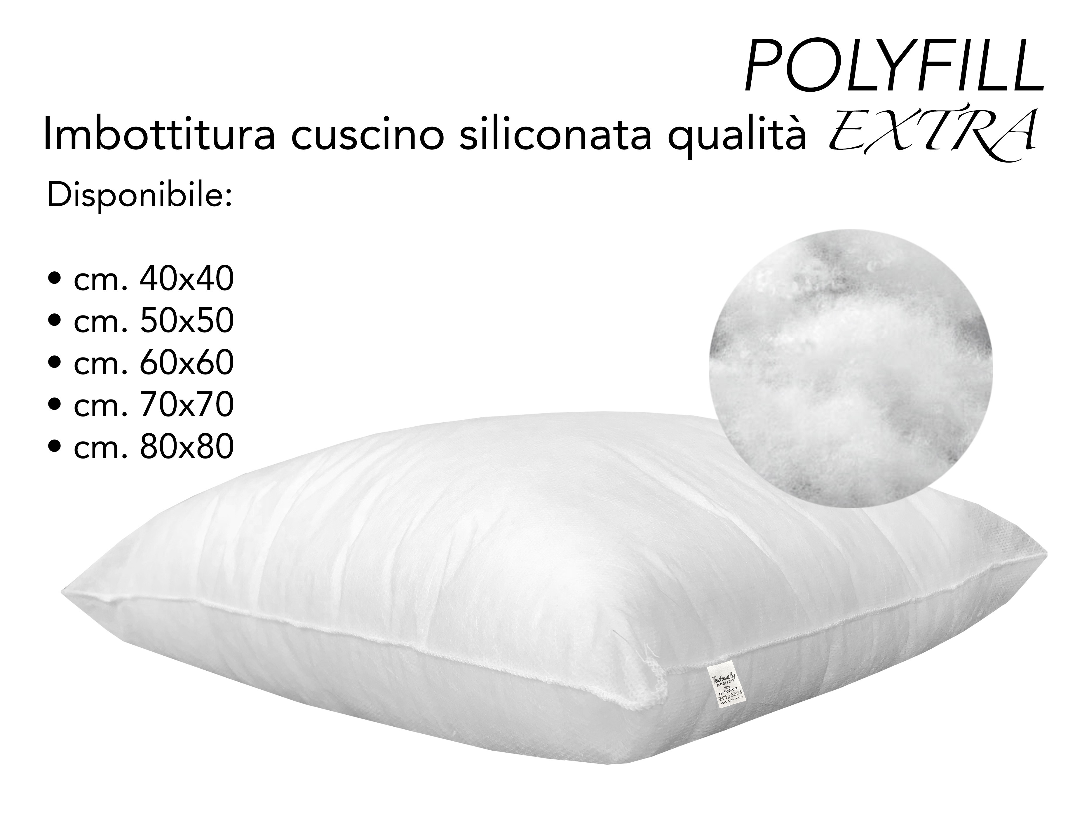 Imbottitura cuscino 60x60 Made in Italy produzione propria italiana