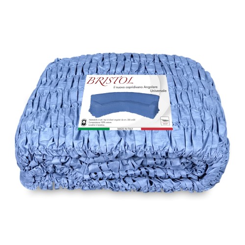 BRISTOL FUNDA DE SOFÁ ESQUINA UNIVERSAL AZUL LISO