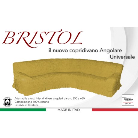 COPRIDIVANO ANGOLARE UNIVERSALE BRISTOL OCRA UNITO