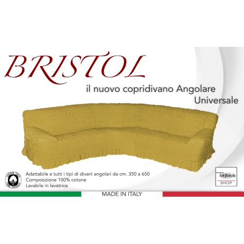 COPRIDIVANO ANGOLARE UNIVERSALE BRISTOL OCRA UNITO