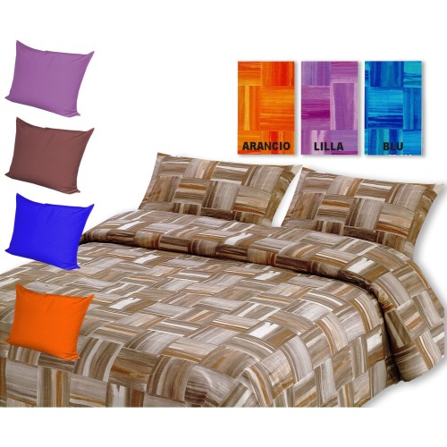 Duvet COVER in Pure Cotton dis. STRESA with CUSHION Furniture