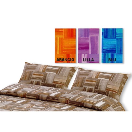 COPRIPIUMINO in Puro Cotone dis. STRESA con CUSCINO Arredo