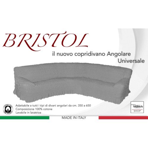 COPRIDIVANO ANGOLARE UNIVERSALE BRISTOL GRIGIO PASSION