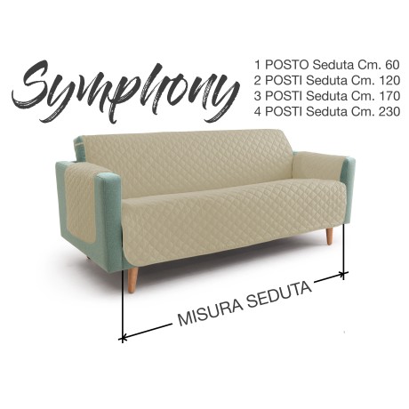 NUOVO COPRIDIVANO BG SALVADIVANO SYMPHONY TRAPUNTATO BEIGE