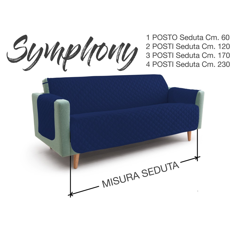 NEU BL SOFABEZUG SYMPHONY STEPPSCHONER BLAU
