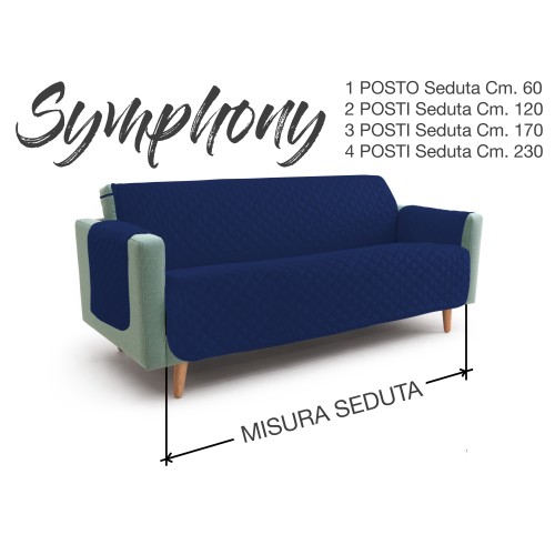 NUEVA FUNDA DE SOFÁ BL SYMPHONY PROTECTOR DE SOFÁ ACOLCHADO AZUL