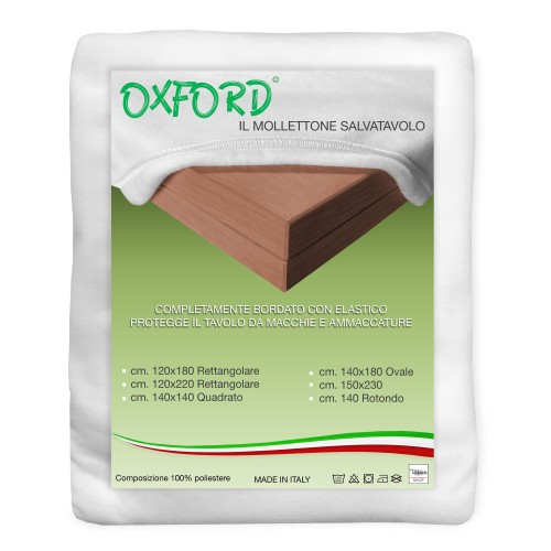 MOLLETTONE Salvatavolo OXFORD sottotovaglia PROTEGGI TAVOLO Bianco