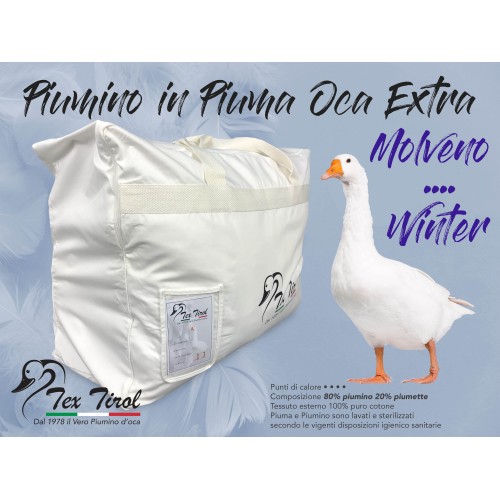 DUVET D'OIE TEX TIROL © MOLVENO HIVER 80% DUVET D'OIE ET 20% DE PLUMES D'OIE